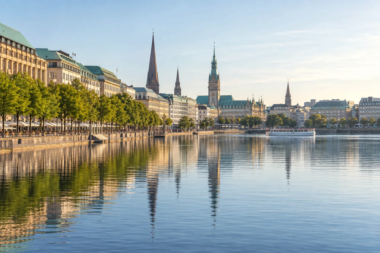 Jungfernstieg an der Binnenalster