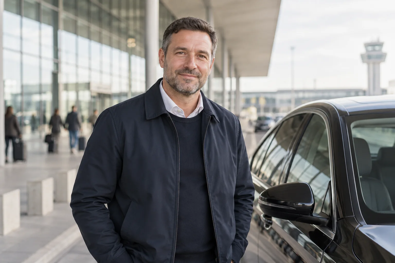 Porträt eines Fahrers für private Flughafentransfers in Hamburg