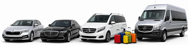 Fahrzeugflotte für den Flughafentransfer HAM: Limousine, Kombi, Van und Minibus