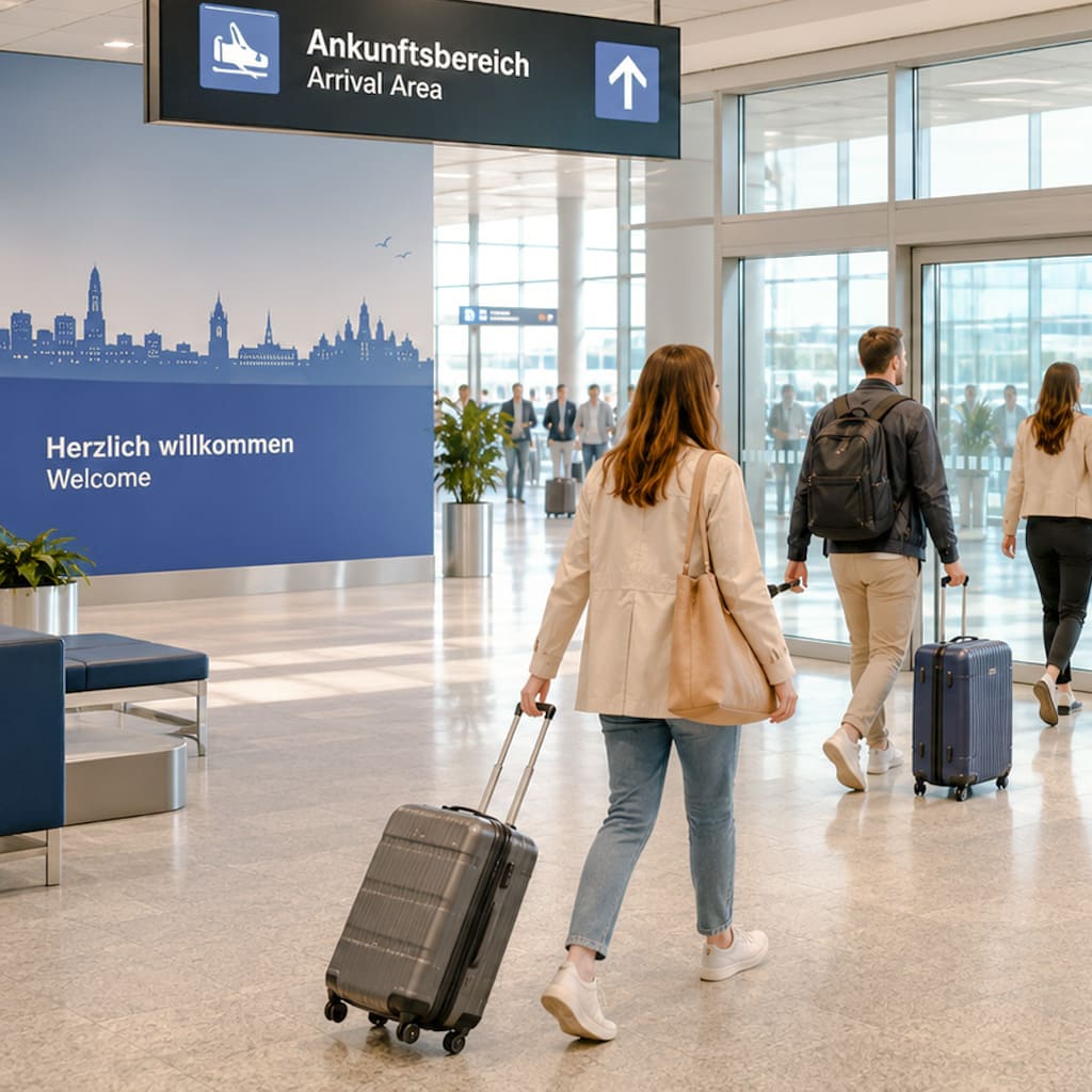 Ankunftsbereich hinter der Gepäckausgabe am HAM
