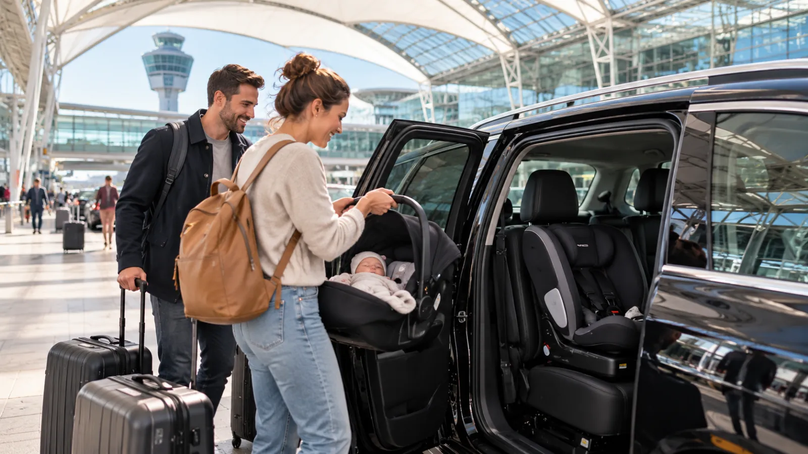 Taxi und Flughafentransfer mit Babyschale in München