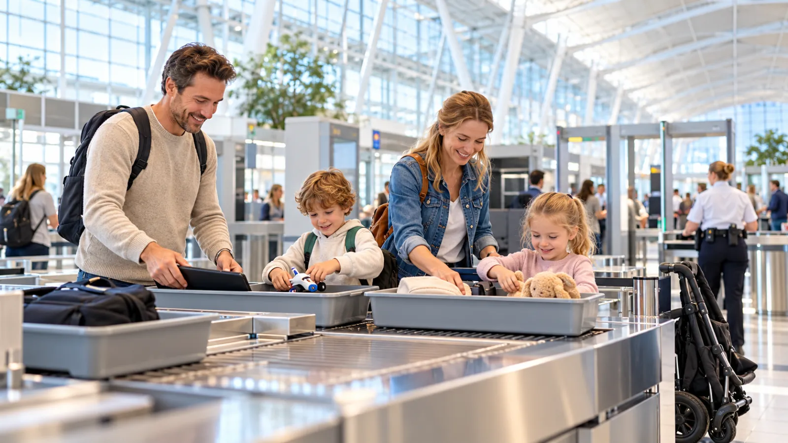 Sicherheitskontrolle mit Kindern am Flughafen München – gibt es eine Familienspur?
